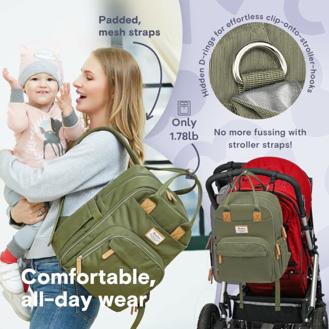 RUVALINO Multifunction 2 in 1 Baby Bag